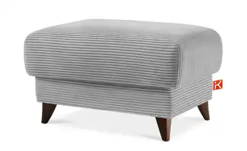 KONSIMO Hocker Gustavo II Hellgrau Cordstoff