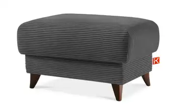 KONSIMO Hocker Gustavo II Dunkelgrau Cordstoff