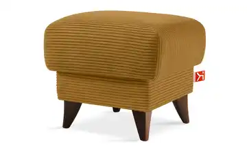 KONSIMO Hocker Gustavo II Gelb Cordstoff