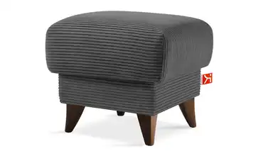 KONSIMO Hocker Gustavo II Dunkelgrau Cordstoff