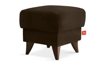 KONSIMO Hocker Gustavo II Braun Wildleder