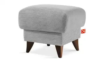 KONSIMO Hocker Gustavo II Hellgrau Cordstoff