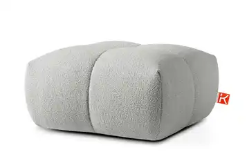 KONSIMO Hocker in Bubble Optik Vena Hellgrau