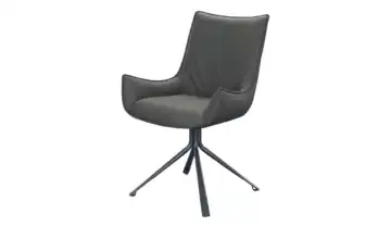 Primo Stuhl Leder Gioletta Grau