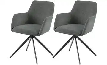 Esszimmerstuhl 2er-Set Grau