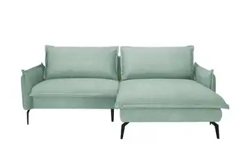 Twist Ecksofa aus Mikrofaser Glossy Mintgrün rechts