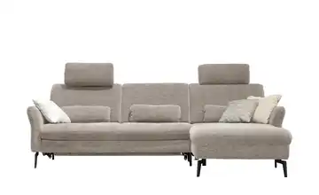 Kollektion Kraft Ecksofa Cord DANTE Steingrau rechts Erweiterte Funktion