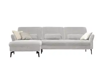 Kollektion Kraft Ecksofa Cord DANTE Silbergrau links Grundfunktion