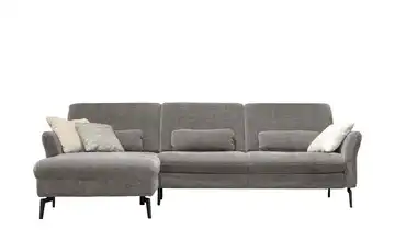 Kollektion Kraft Ecksofa Cord DANTE Grau links Grundfunktion