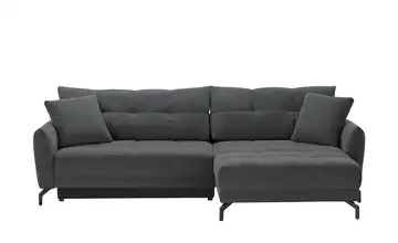 bobb Ecksofa rechts Anthrazit Webstoff