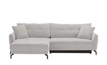 bobb Ecksofa links Grau Webstoff