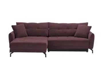 bobb Ecksofa links Burgund Webstoff