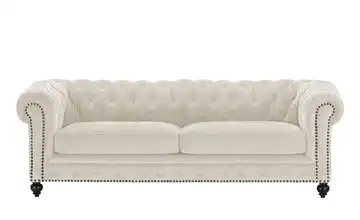 Primo Einzelsofa Chesterfield Stoff Creme 3