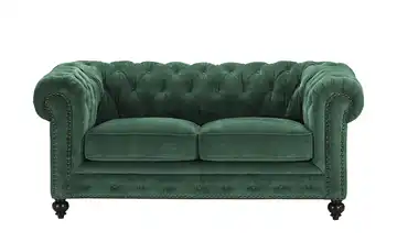 Primo Einzelsofa Chesterfield Stoff Grün 2