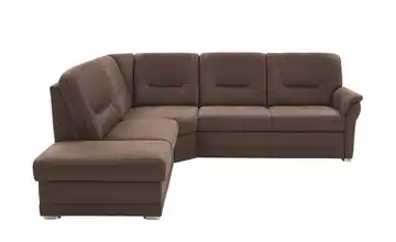 Kollektion Kraft Ecksofa aus Mikrofaser Edda Schokoladenbraun links Erweiterte Funktion