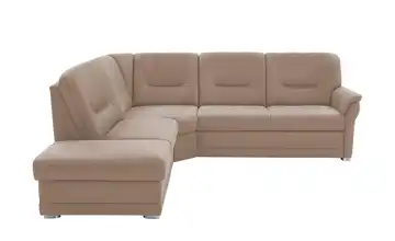 Kollektion Kraft Ecksofa aus Mikrofaser Edda Sand links Erweiterte Funktion