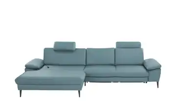 Gallery M Ecksofa Diana links Erweiterte Funktion Blau