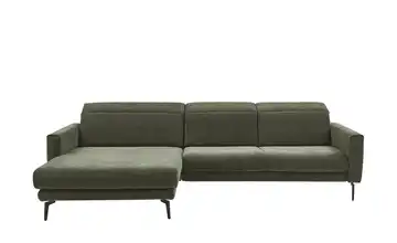 Kollektion Kraft Ecksofa Katja Dunkelgrün links Erweiterte Funktion