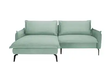 Twist Ecksofa aus Mikrofaser Glossy Mintgrün links