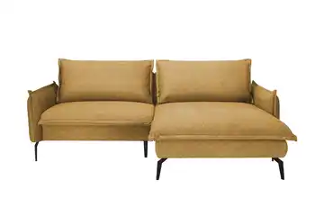 Twist Ecksofa aus Mikrofaser Glossy Gelb rechts