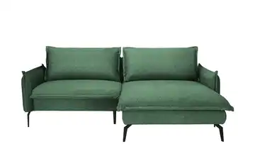 Twist Ecksofa aus Mikrofaser Glossy Flaschengrün rechts