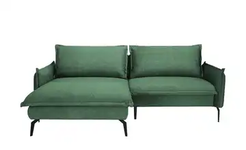 Twist Ecksofa aus Mikrofaser Glossy Flaschengrün links