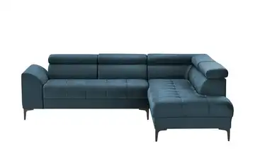 Twist Ecksofa mit verstellbaren Kopfstützen Carisma Blau rechts