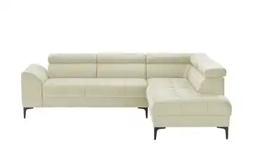 Twist Ecksofa mit verstellbaren Kopfstützen Carisma Beige rechts