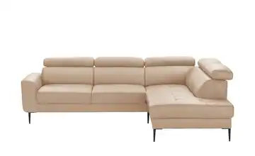 Max Schelling Ecksofa Momentum Beige Grundfunktion rechts