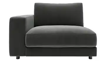 Jette Home Element Einsitzer Armlehne links in Feincord Modulsofa Sila Anthrazit Cordstoff fein mit Armlehne links