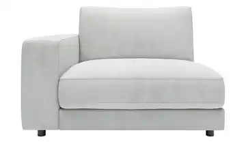 Jette Home Element Einsitzer Armlehne links in Feincord Modulsofa Sila Silbergrau Cordstoff fein mit Armlehne links