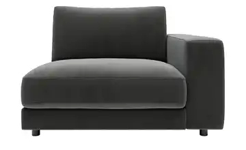Jette Home Element Einsitzer Armlehne rechts in Feincord Modulsofa Sila Anthrazit Cordstoff fein mit Armlehne rechts