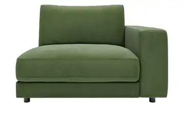 Jette Home Element Einsitzer Armlehne rechts in Feincord Modulsofa Sila Olivgrün Cordstoff fein mit Armlehne rechts