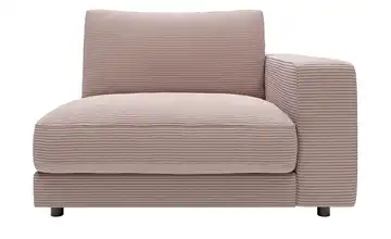 Jette Home Element Einsitzer Armlehne rechts in Cord Modulsofa Sila Rosa Cordstoff mit Armlehne rechts