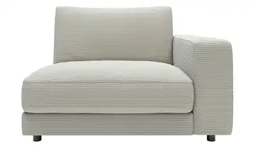 Jette Home Element Einsitzer Armlehne rechts in Cord Modulsofa Sila Hellgrau Cordstoff mit Armlehne rechts