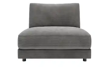 Jette Home Element Einsitzer ohne Armlehne in Cord Modulsofa Sila Dunkelgrau Cordstoff 1-Sitzer