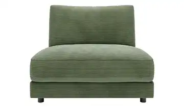 Jette Home Element Einsitzer ohne Armlehne in Cord Modulsofa Sila Waldgrün Cordstoff 1-Sitzer