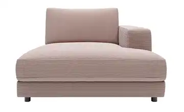 Jette Home Element Ottomane rechts in Cord Modulsofa Sila Rosa Cordstoff Ottomane rechts