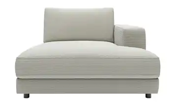 Jette Home Element Ottomane rechts in Cord Modulsofa Sila Hellgrau Cordstoff Ottomane rechts