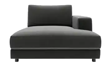 Jette Home Element Ottomane rechts in Feincord Modulsofa Sila Anthrazit Cordstoff fein Ottomane rechts