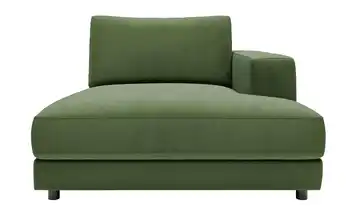 Jette Home Element Ottomane rechts in Feincord Modulsofa Sila Olivgrün Cordstoff fein Ottomane rechts