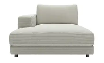 Jette Home Element Ottomane links in Cord Modulsofa Sila Hellgrau Cordstoff Ottomane links
