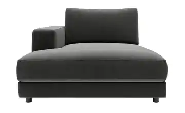 Jette Home Element Ottomane links in Feincord Modulsofa Sila Anthrazit Cordstoff fein Ottomane links