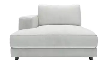 Jette Home Element Ottomane links in Feincord Modulsofa Sila Silbergrau Cordstoff fein Ottomane links