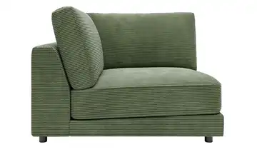 Jette Home Element Ecke in Cord Modulsofa Sila Waldgrün Cordstoff Ecke