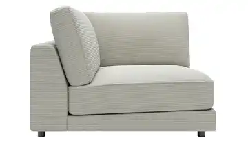 Jette Home Element Ecke in Cord Modulsofa Sila Hellgrau Cordstoff Ecke