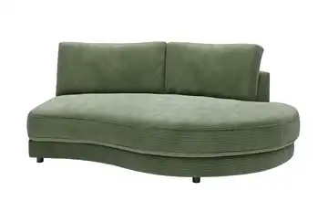Jette Home Element Abschluss rund rechts in Cord Modulsofa Sila Waldgrün Cordstoff Abschluss rund rechts