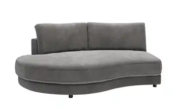 Jette Home Element Abschluss rund links in Cord Modulsofa Sila Dunkelgrau Cordstoff Abschluss rund links