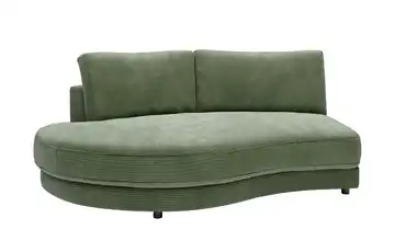 Jette Home Element Abschluss rund links in Cord Modulsofa Sila Waldgrün Cordstoff Abschluss rund links