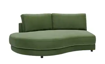 Jette Home Element Abschluss rund links in Feincord Modulsofa Sila Olivgrün Cordstoff fein Abschluss rund links